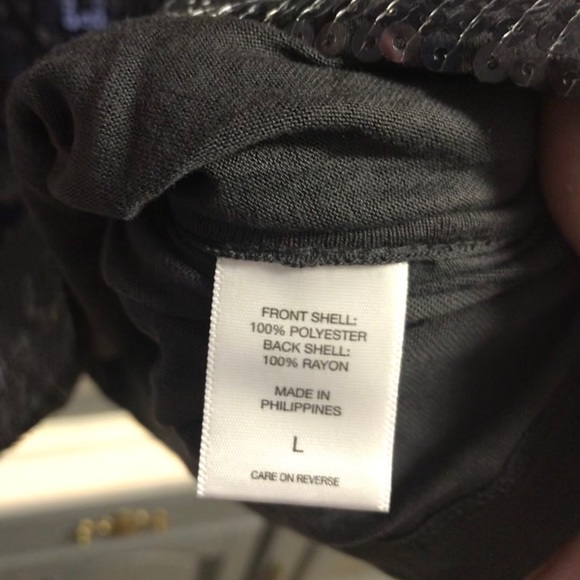 NEW YORK & CO Street Wear Gray Sequin Tank NWT L - Picture 4 of 6